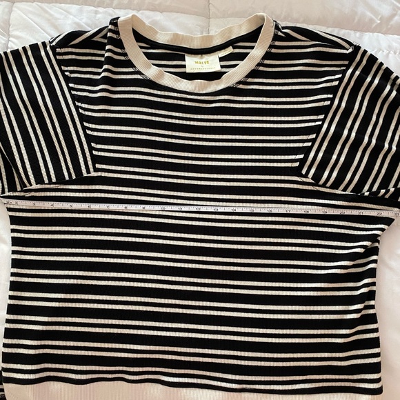 Anthropologie Black and White Striped Sweatshirt - Picture 4 of 10